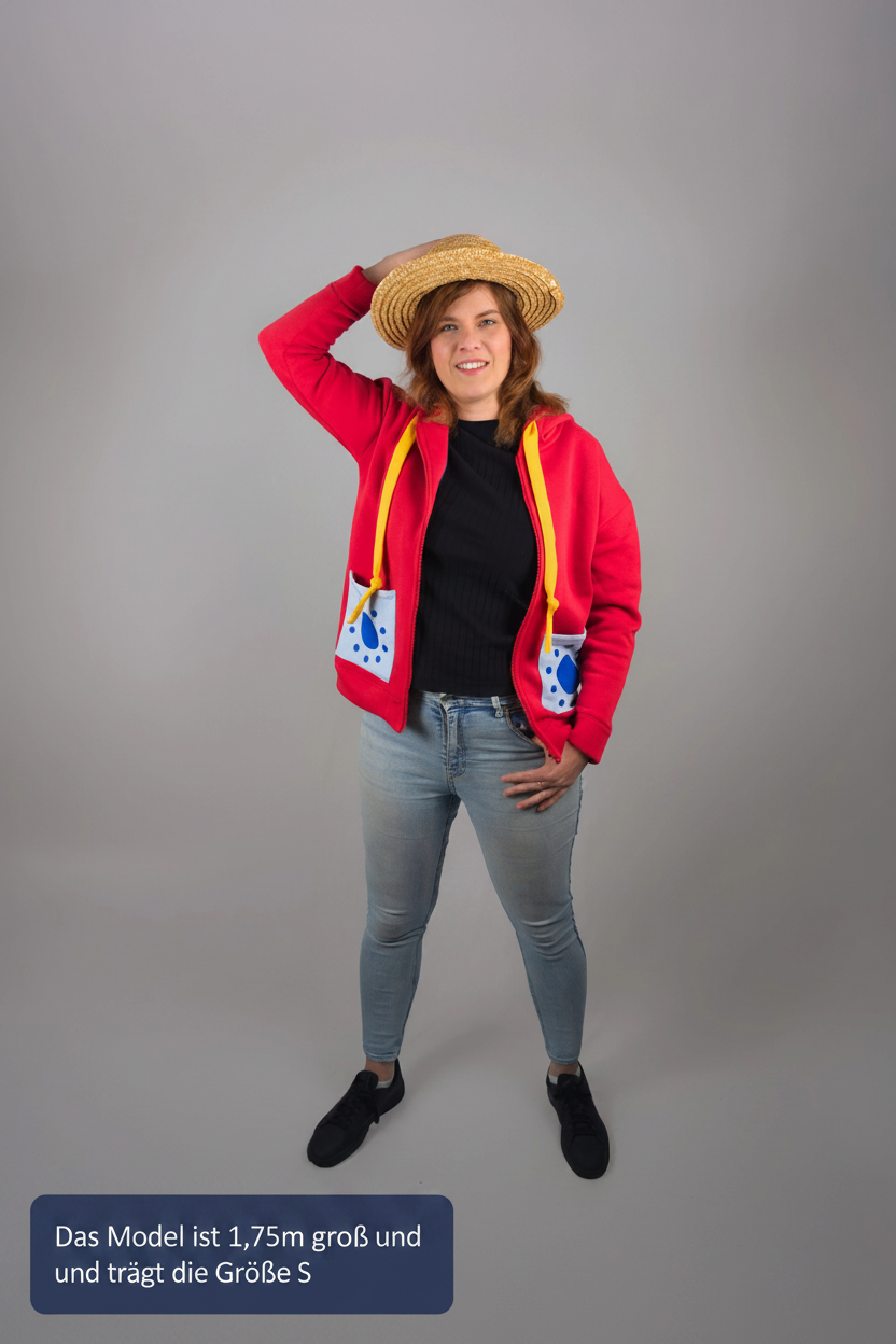 Wanotaro Jacke — Model Size Overlay